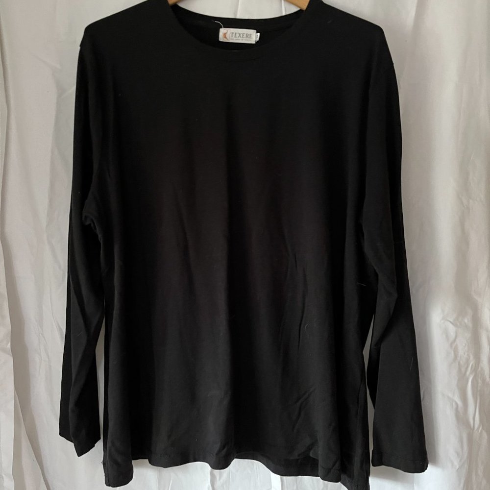 Super soft! New long sleeve black tshirt Texere size 3X super soft